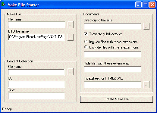 MakeStart Interface